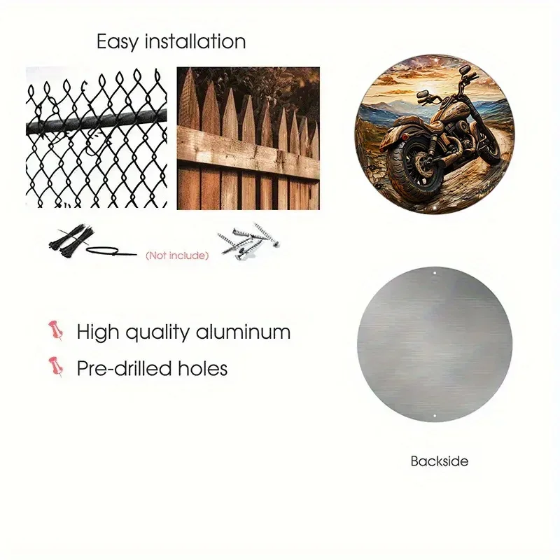 إكليل دائري منحوت خشبي صناعي مطلي ، علامة عيد الشكر للدراجات النارية ، ديكور المدخل ، الهدايا #3