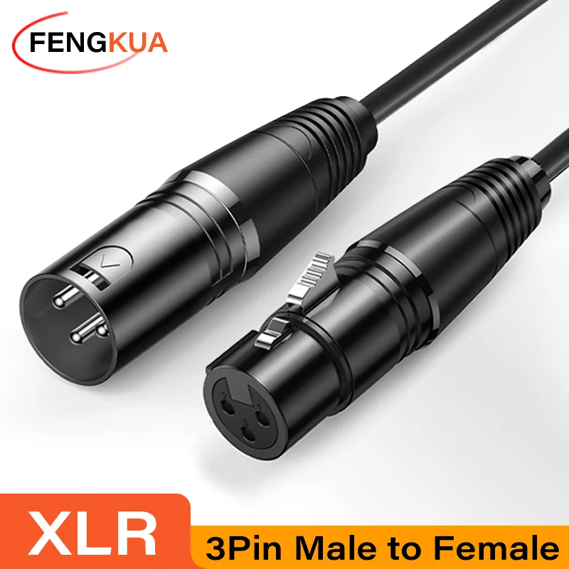 XLR Cable Audio Line 3Pin XLR Male to Female Microphone Extension Cable for Mixer Amplifiers Sound Cannon Balanced XLR Cable