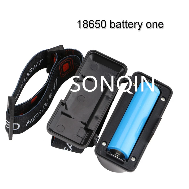 2 LED Flashlight Rechargeable use 18650 Battery Strong Light Camping Adventure Fishing Head Light Headlamp