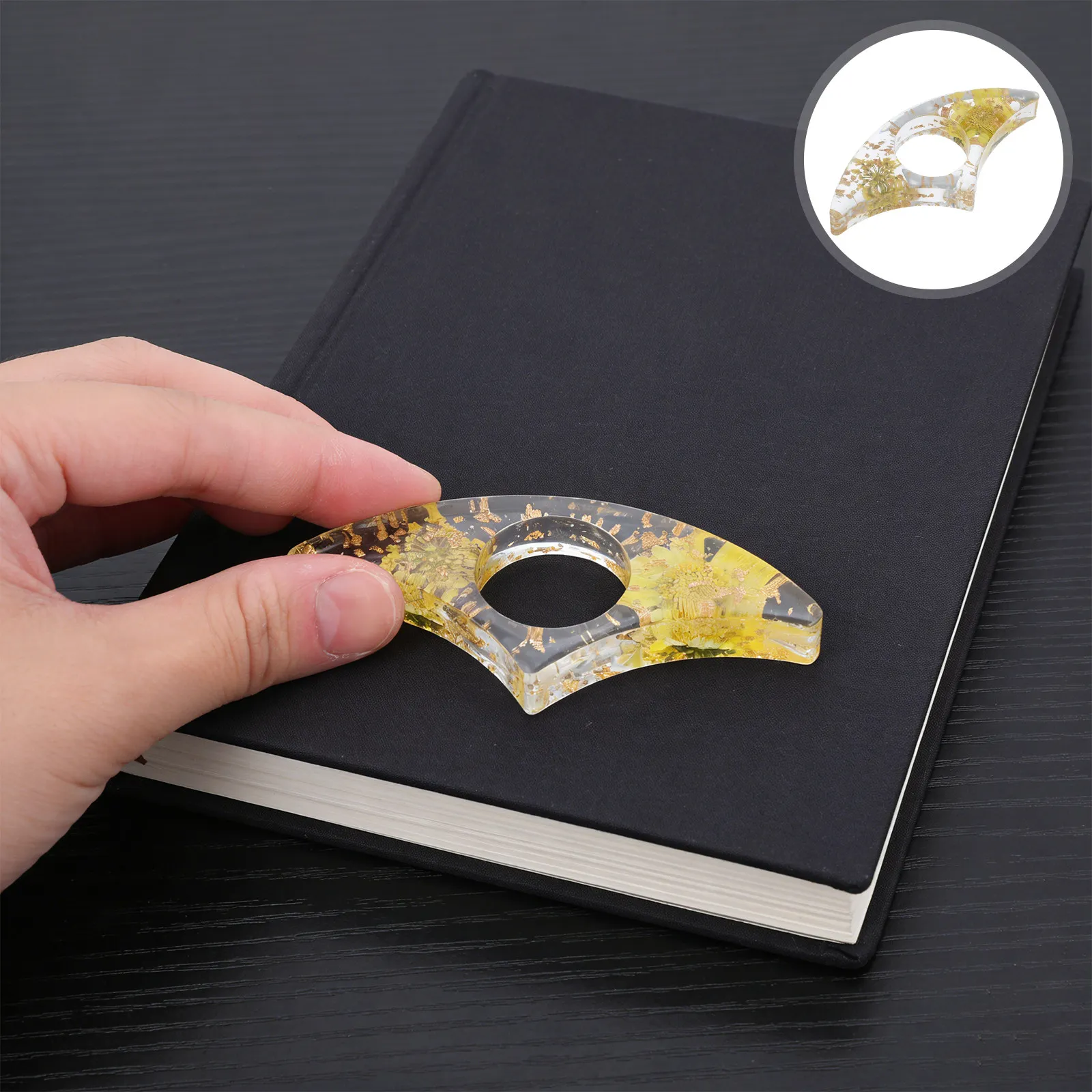 

3Pcs Resin Floral Bookmark Holder Pressed Flower Thumb Page Marker for Books Reading Accessories Cute Bookmarks for Teachers