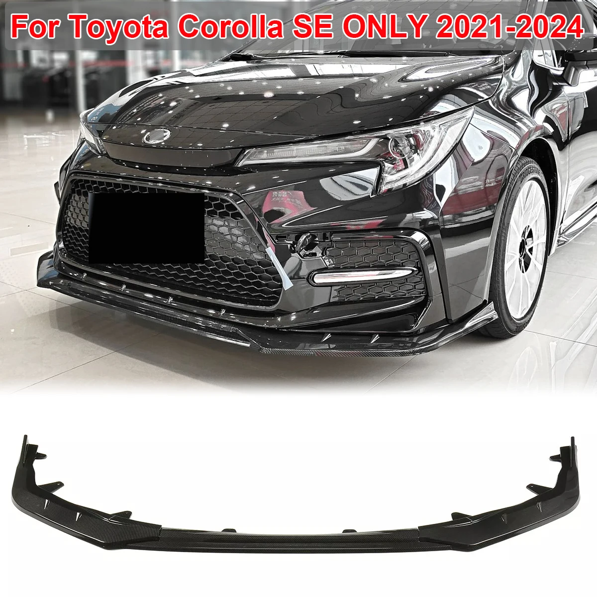 Front Bumper Lip Spoiler Cover Splitter Detachable Body Kit Guard For Toyota Corolla SE XSE Sport ONLY 2021-2024 Car Accessories