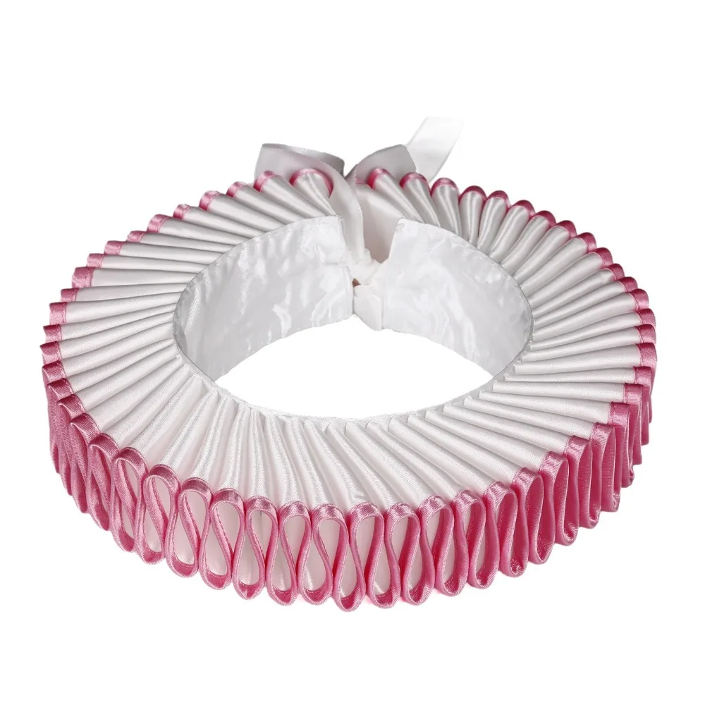 Detachable Halloween Neck Ruffled Collar Opera Vintage Circus Clowns Ruff Collar Victorian Costume Retro