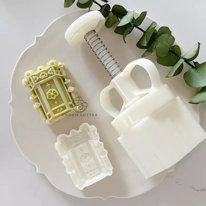 قاطع بسكويت بالضغط اليدوي ، قالب كعك القمر الفانوس الصيني ، حلوى معجنات جديدة ، أداة إكسسوارات خبز ذاتية الصنع ، مهرجان منتصف الخريف ، 75 جم