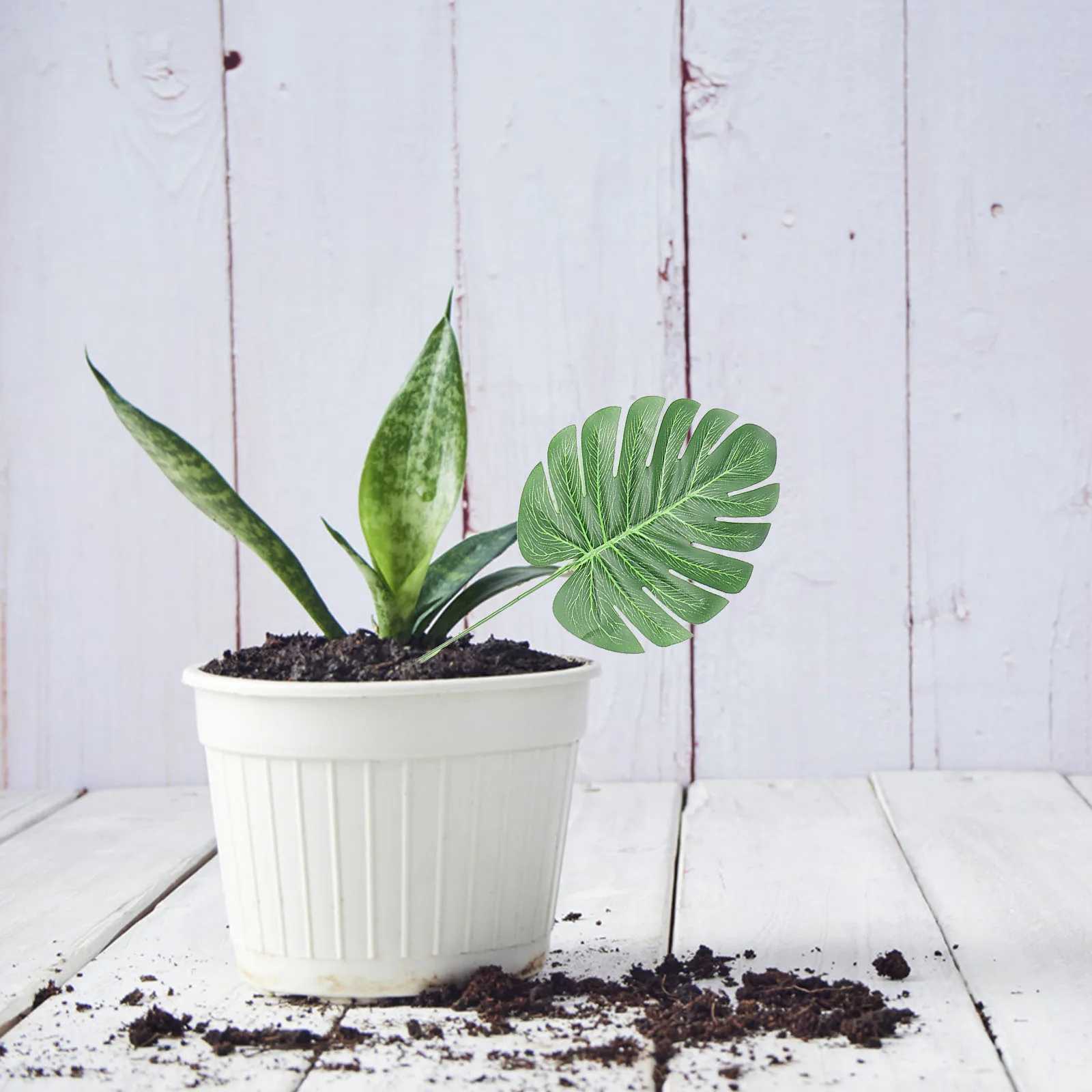 

60Pcs Simulation Tropical Leaves Artificial Monstera Leaf Realistic Hawaii Decor DIY Party Decoration Faux Green Leaves Home