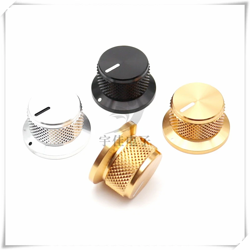 1PCS 24×15 All Aluminum Cap Type Knob cap, Round Axis Potentiometer knob, Electronic instrument amplifier Audio Switch Cap