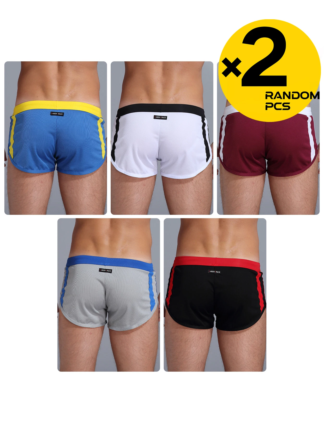 الرجال الملابس الداخلية الملاكم الصيف موضة ملابس السباحة سراويل للسباحة ملابس رياضية مثير قصيرة الرجال بناطيل الشواطئ الملابس الداخلية 2/3/4 قطعة بشكل عشوائي