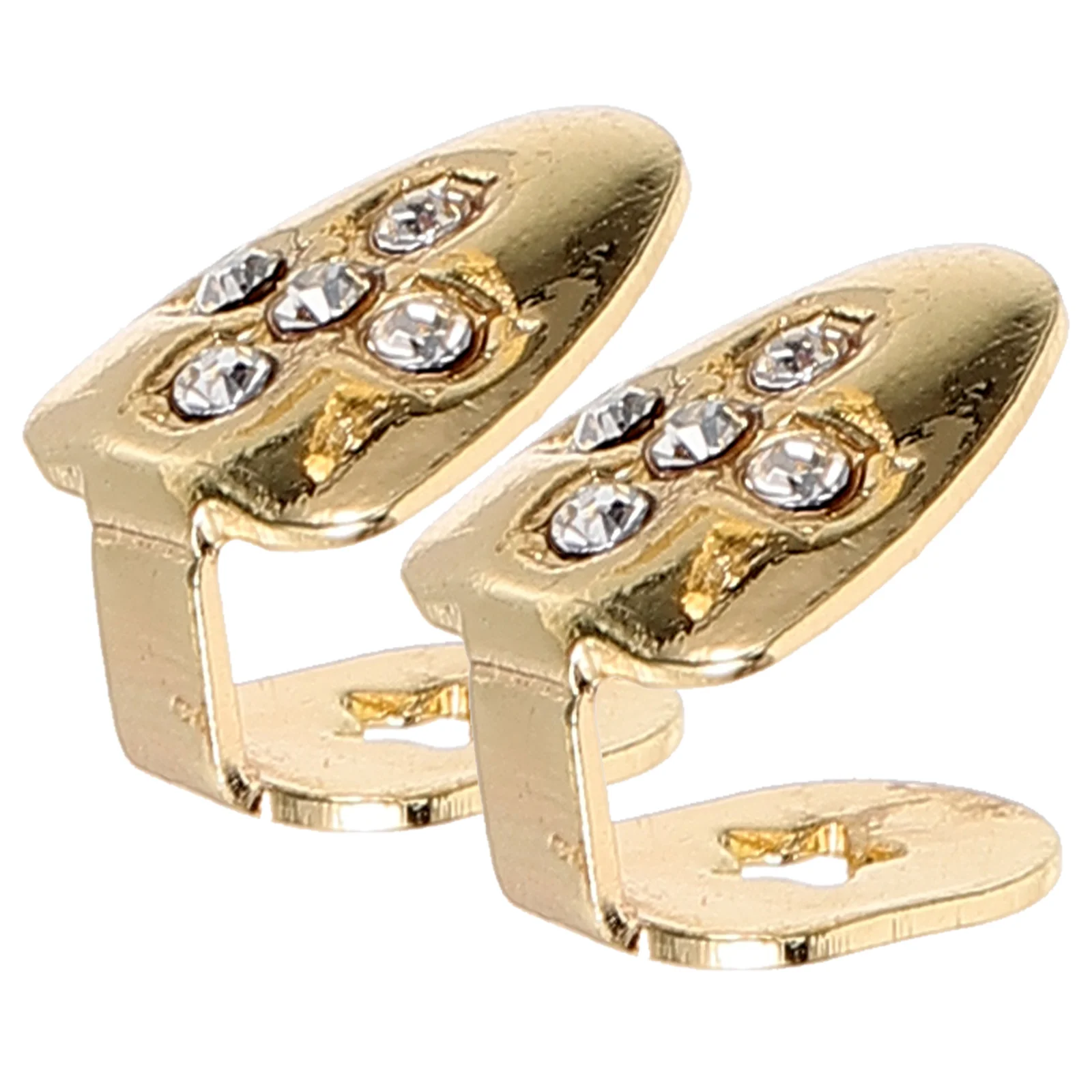 2Pcs Grill Gigi Logam Hip Hop Rapper, Penutup Grill Mulut, Perhiasan Gigi Dekoratif, Aksesoris Cosplay Pesta, Permata Gigi