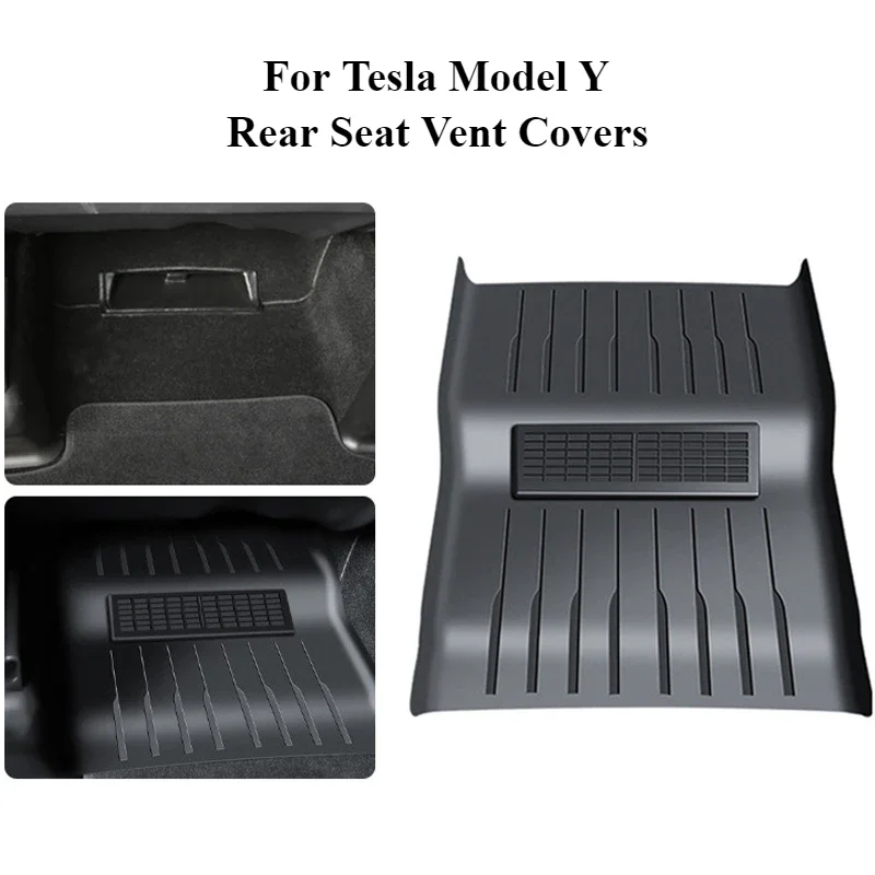 Backseat Air Vent Fully Cover For Tesla Model Y 2020-2024 Rear Seat Vent Covers Pad Integrated Design Protection Easy Install