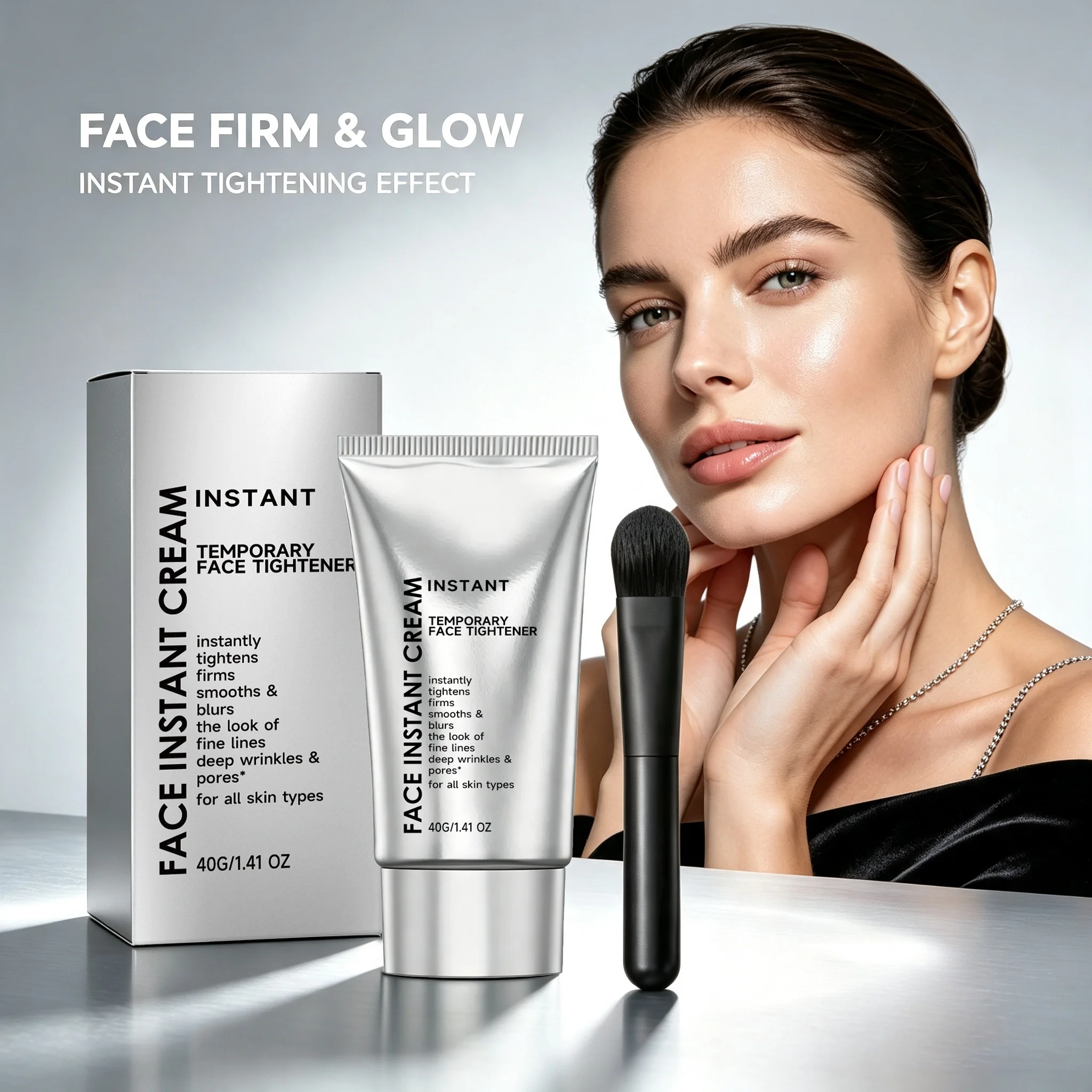 Face Tightener Cream Smooth Wrinkle Fine Line Strengthen Skin Barrier Long Lasting Moisturization Refreshing Delicate Face Care