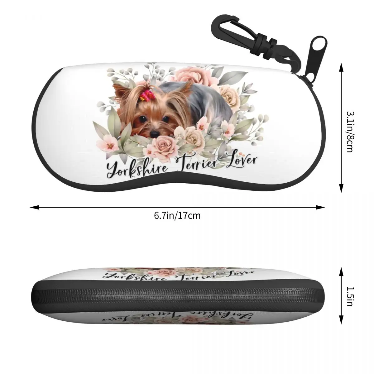 Yorkshire Terrier Mom Yorkshire Terrier Dad Shell Eyeglasses Case Cute Yorkshire Terrier Lover Glasses Case Sunglasses Box Pouch