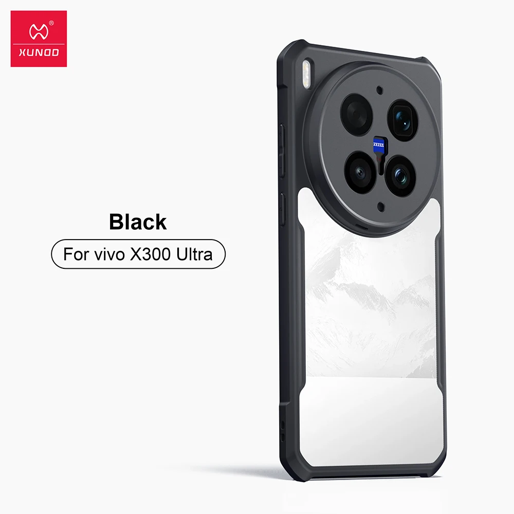 

For Vivo X300 Ultra Case XUNDD Airbags Shockproof Laser Pattern PC+TPU Camera Protection Translucent Cover for VIVO X300 Ultra