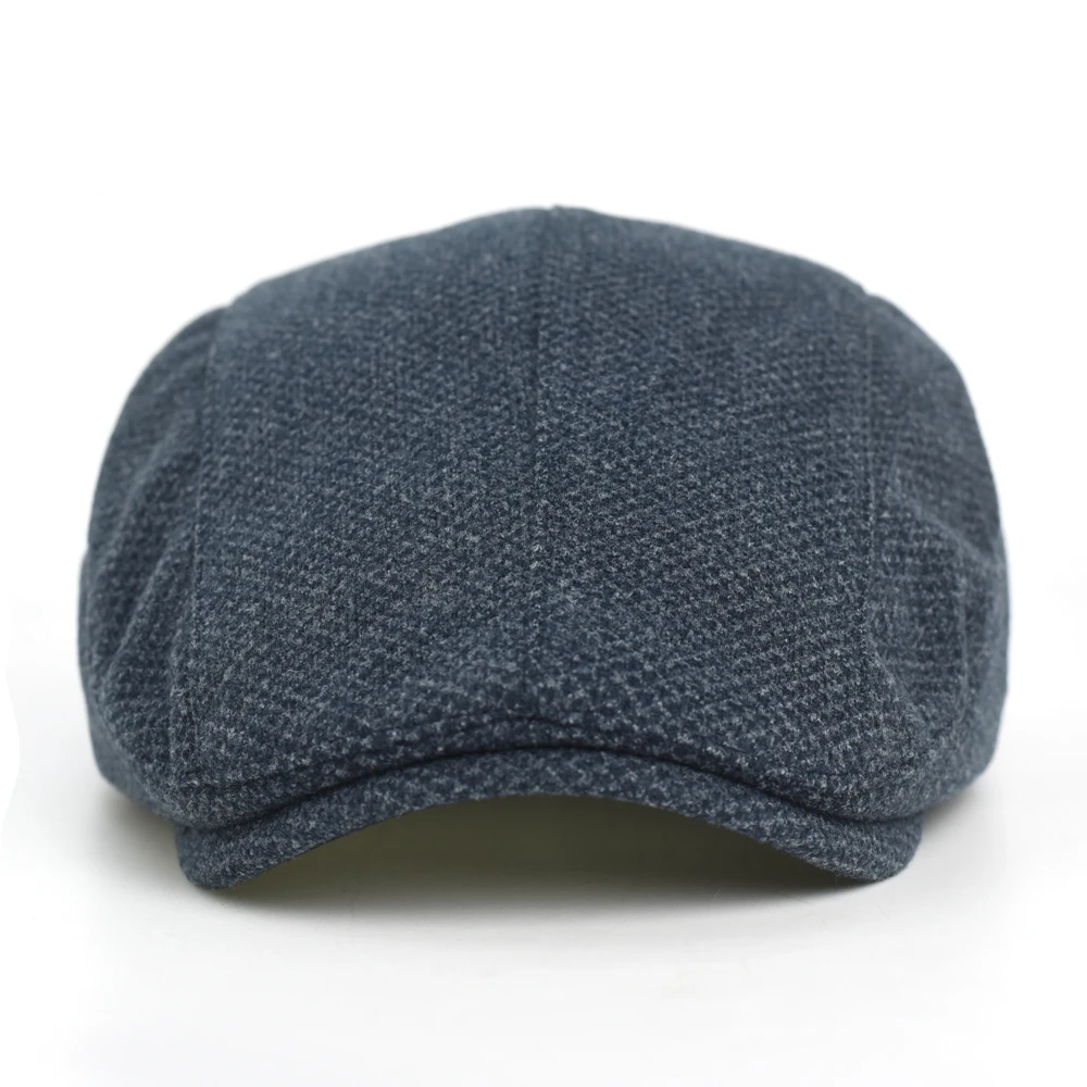 Winter Herbst Warme Zeitungsjunge Mütze Männer Frauen Plaid Dicke Vintage Casual Berets Mode Flachen Hut Schirmmütze Einstellbar – Detail 11