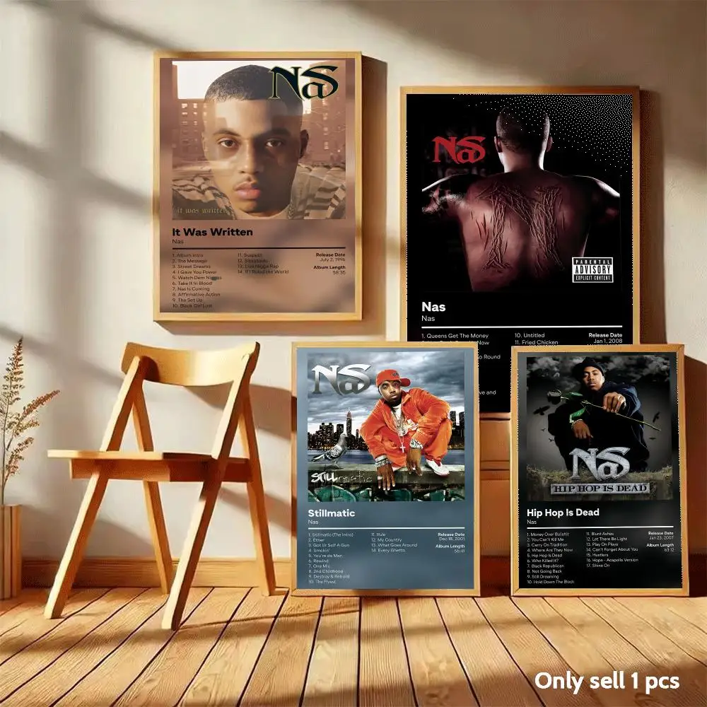 N-Nas It Was Written Poster Home Living Bed Room Bar Hallway Sticky Wall Art Printing Aesthetic Decor