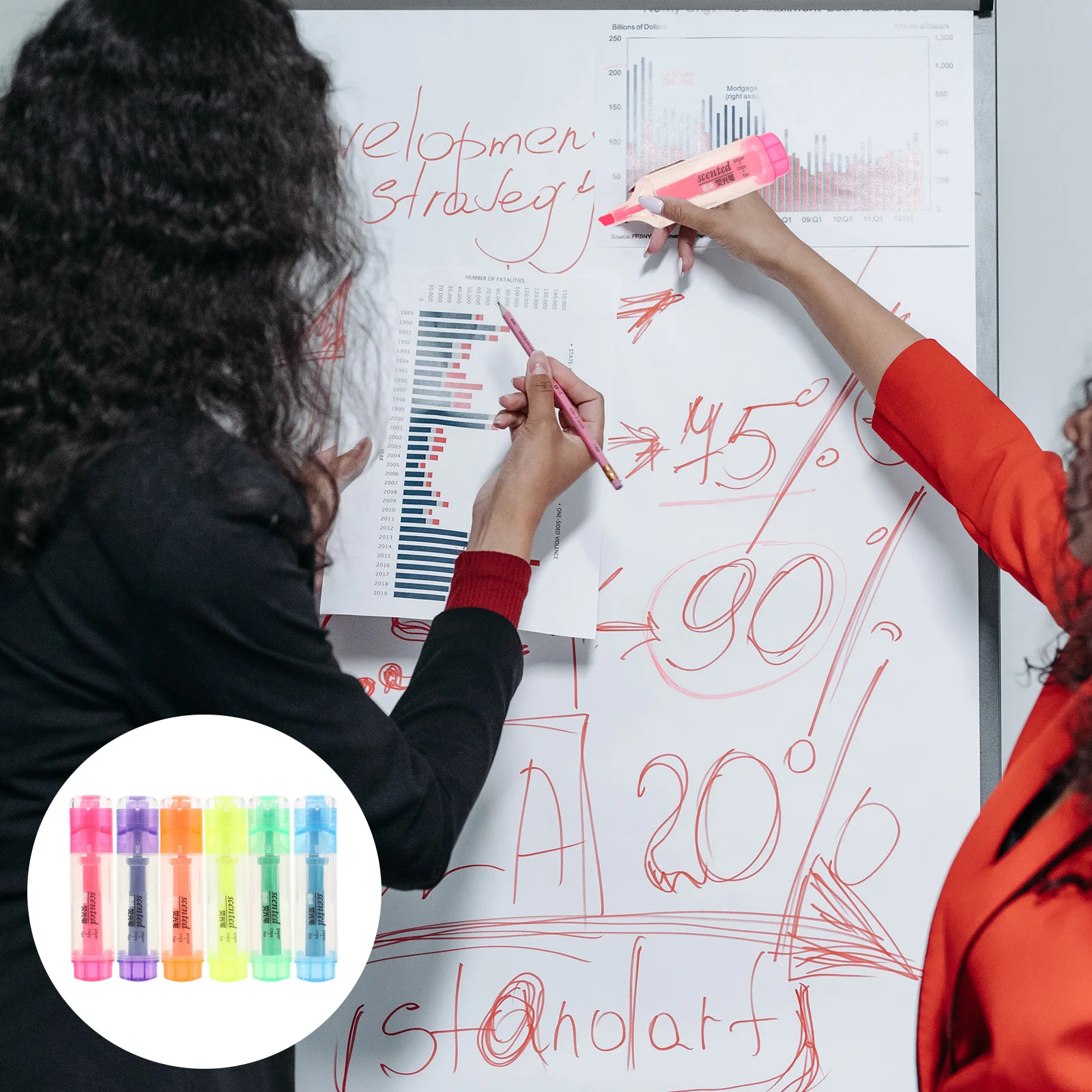 

6pcs Fluorescent Liquid Chalk Pen Light Color Highlighter For Whiteboard Glass Window Nonporous Surfaces Chalk Markers Pens