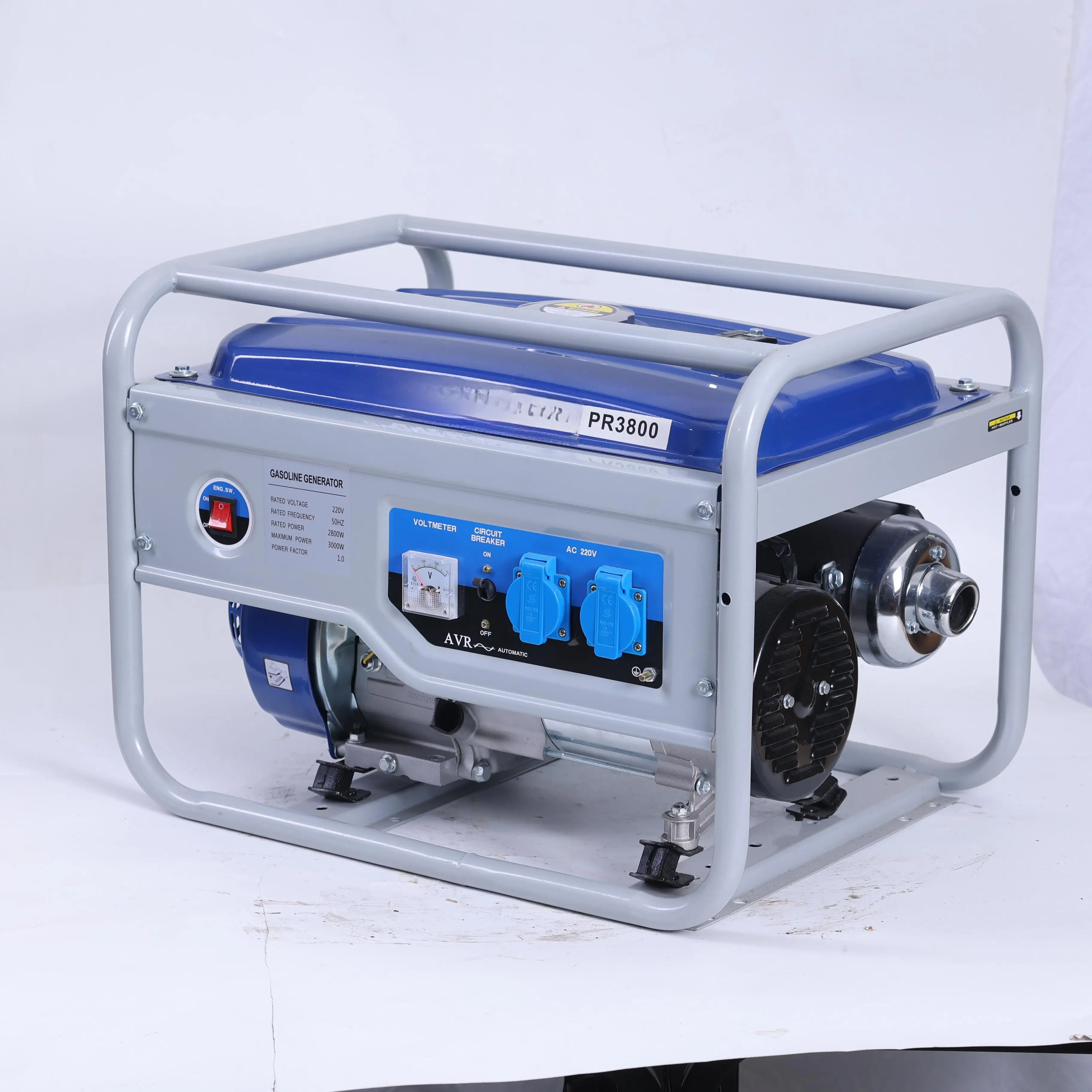 مولد 2000 وات، مولد 220 فولت 50 هرتز، 4 أشواط، مادة معدنية بالكامل، مبرد بالهواء الكهربائي للاستخدام المنزلي