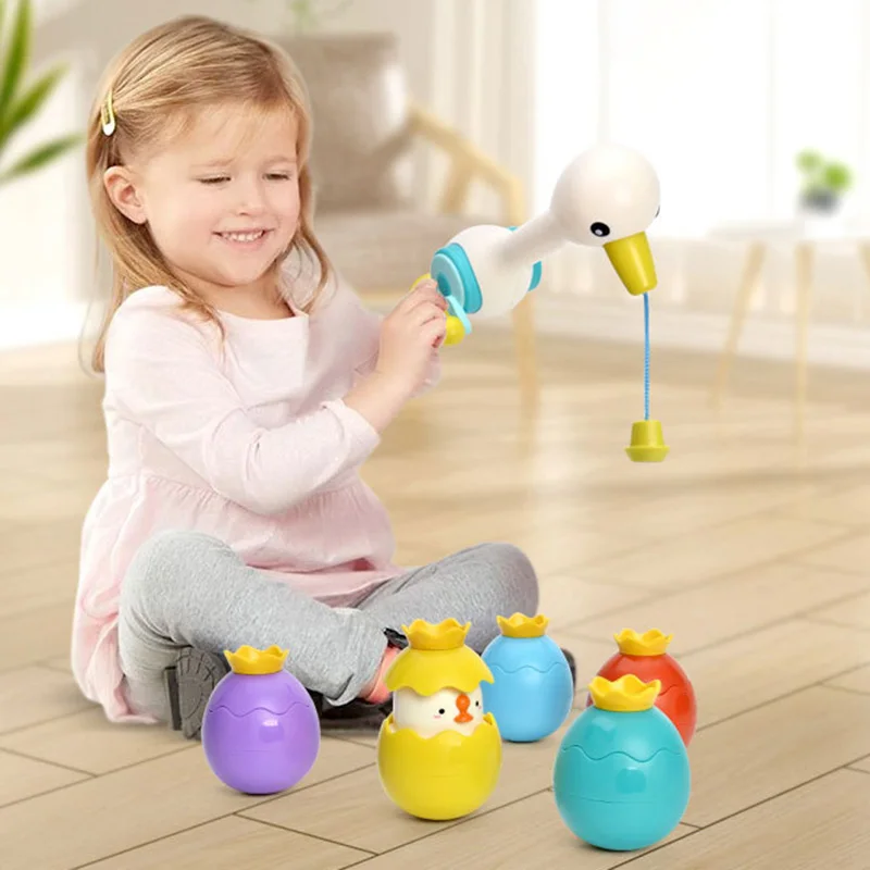 Giochi di pesca magnetici per bambini giocattoli da bagno luminosi per bambini vasca da bagno Montessori educativa giocattolo uovo Roly Poly Toys Tummy Time