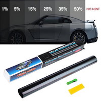 1 Roll Car Window Tint Film 1/5/15/25/35/50 Percent Car UV Protector Foils Black Car Window Foils Tinting Film