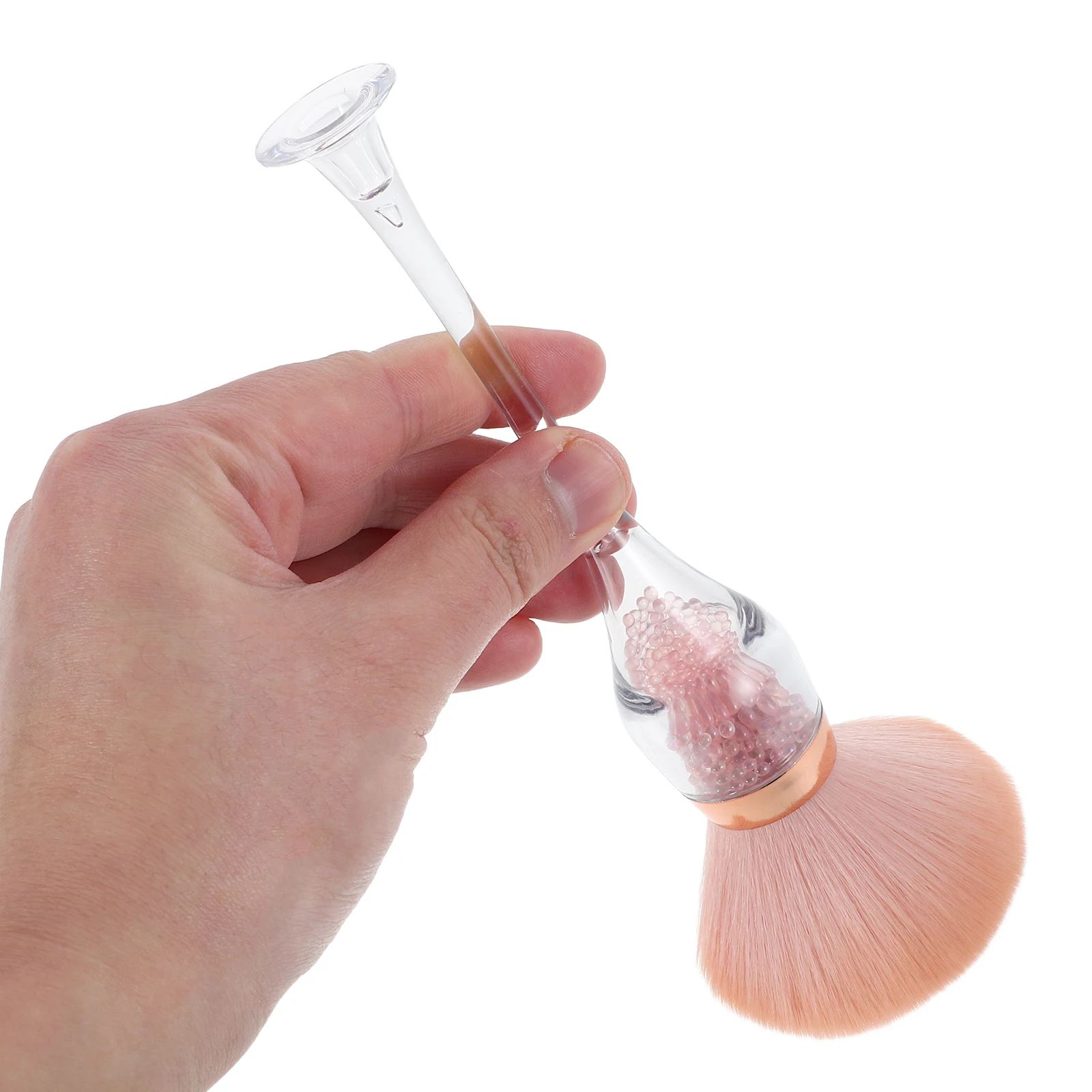 

Soft Bristle Nail Dust Brush Large Makeup Blush Brush DIY Manicure Tool Durable Portable Round Head Easy Clean