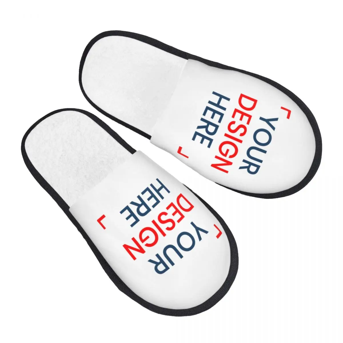 

Custom Customize Logo Soft Scuff With Memory Foam Slippers Women Your Design Here Bedroom House Shoes