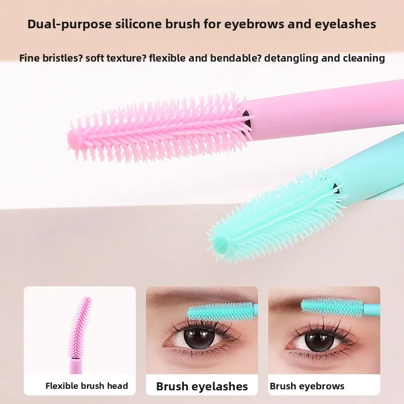 جديد سيليكون زهرة اللوحة كحل كتلة مريحة مجلس الرموش عينيه ختم لينة الحاجب مشط مساعد #3