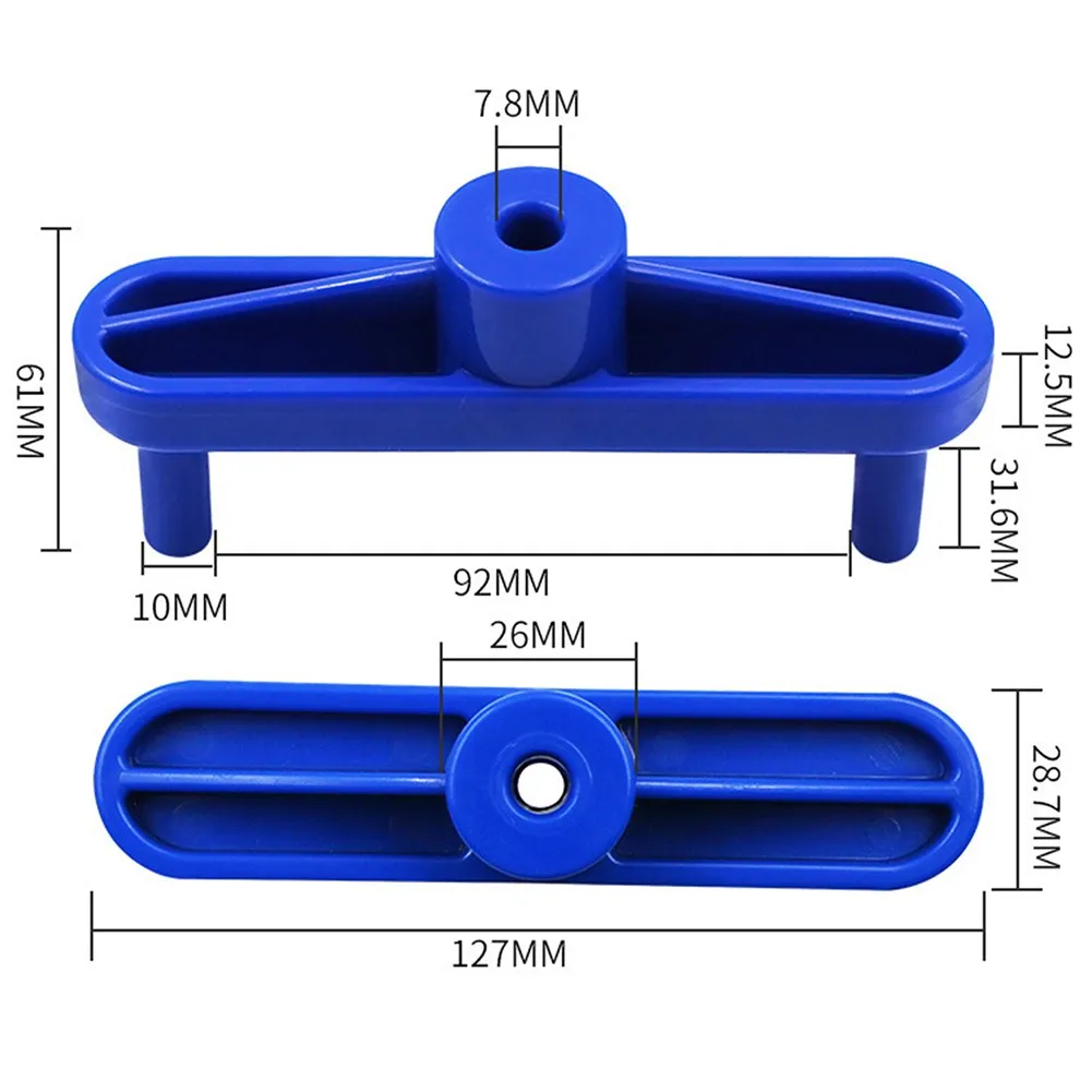 Woodworking Center Marking Guide Line Ruler Doweling Jig Blue ABS Plastic Positioning Scribe Tool For Board Cutting Pin Joint