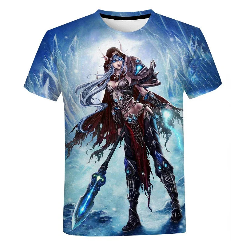 2025 Nuovo Gioco T-shirt World of Warcrt 3D Printed Uomo Donna Moda Casual Street T-shirt Harajuku T-shirt Oversized Top
