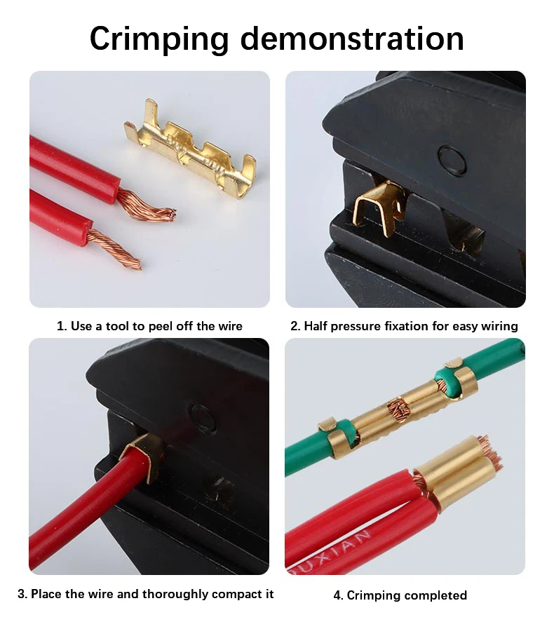 50/100/200PCS 453/453C U-shaped short terminal block cold insertion connector cold terminal small toothed fascia terminal, 0.3-4