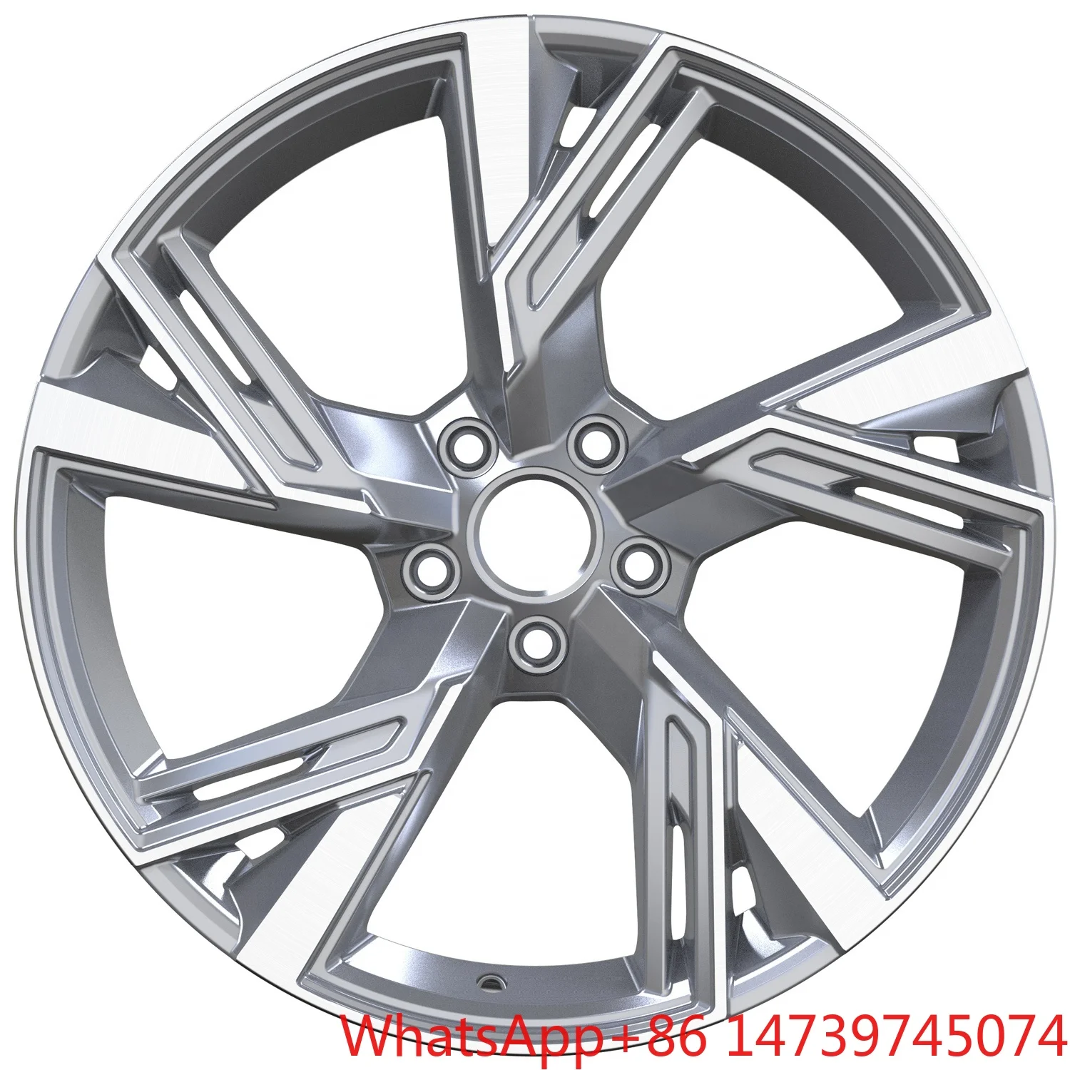 19x8.5J 5 Hole Aluminum Alloy Car Wheels, PCD 100-112mm ET30-45mm Universal Auto Rims