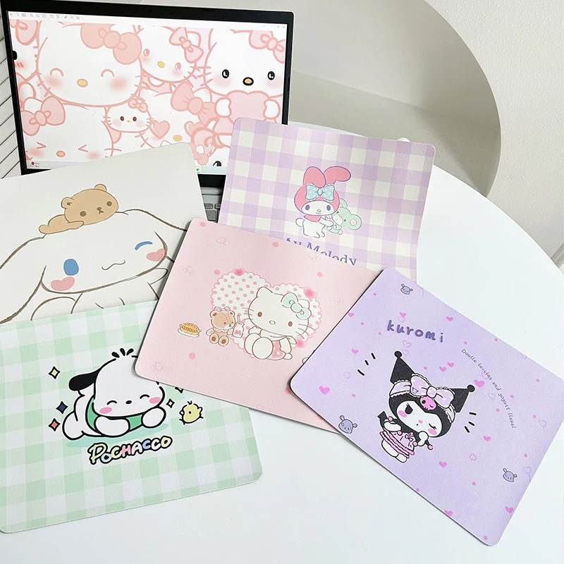 Sanrio Office Mouse Pad Hello Kitty Melody Kuromi Cinnamoroll Pachacco Non-slip Computer Mouse Pad Desk Mat Game Pads Wholesale