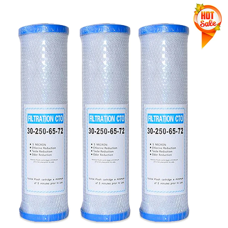 Universal Water Filter Activated Carbon Cartridge Filter 10 Inch Cto Block Carbon Filter Element Water Purifier Free Shipping