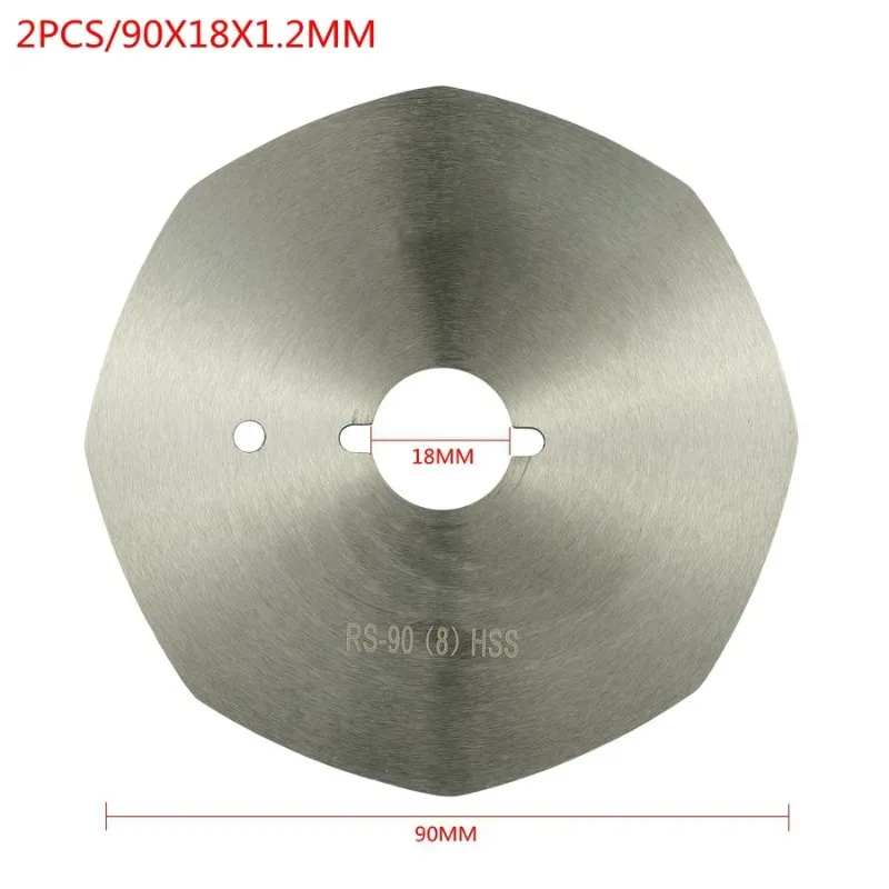 

Tailor's cutting tools: 2 alloy steel round/disc cutters, saw blades for cutting machines, and accessories for electric scissors