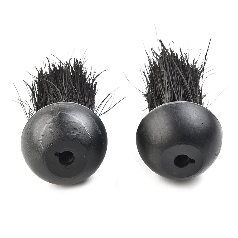 Hearth Brush Head Fireplace Brush Replacement Round Fireside Hair Length 7.5cm 3/8 Inch Threaded Hole High Quality