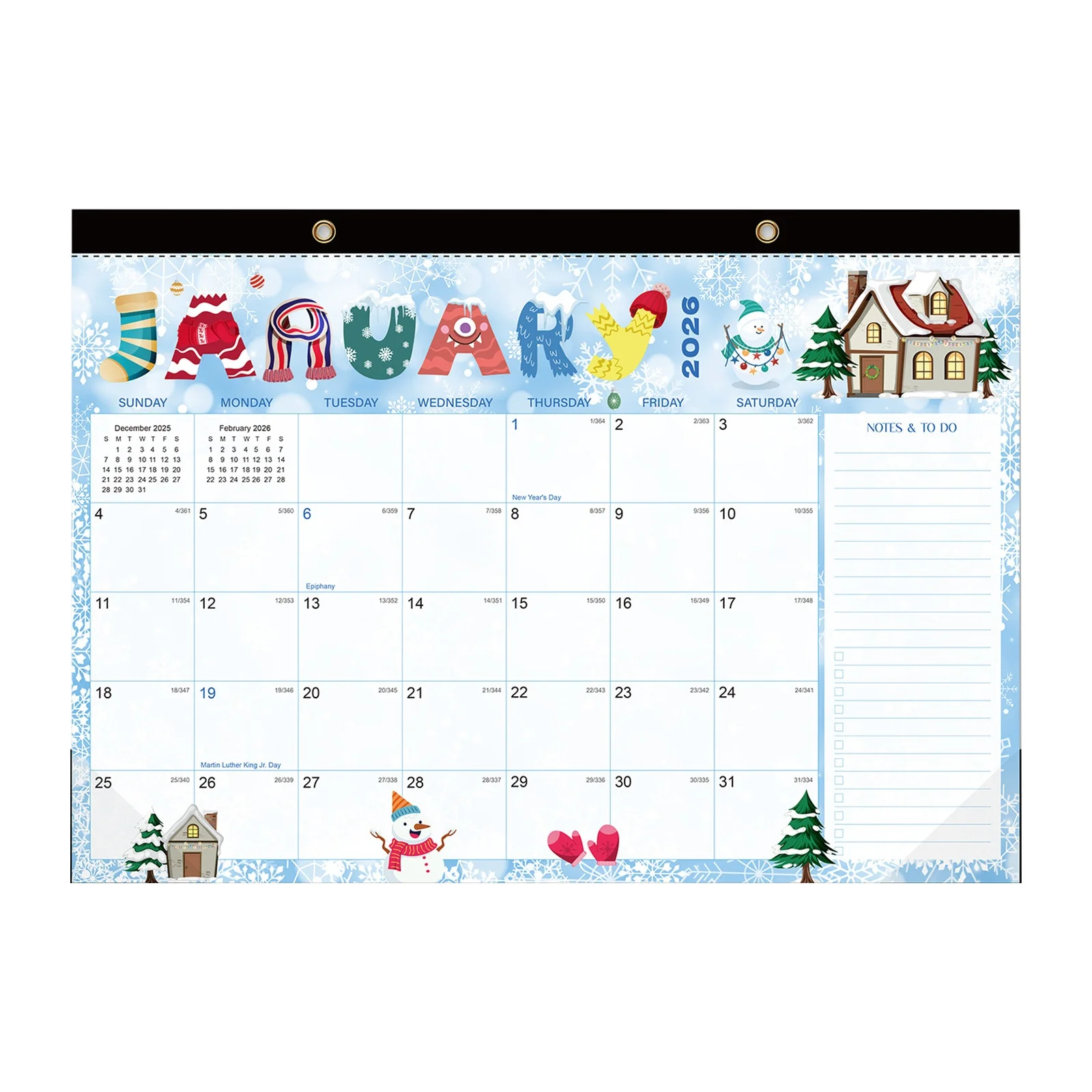 2026 papel grosso calendário de parede de natal papel requintado mini calendário de parede planejador decoração de escritório em casa calendário de parede