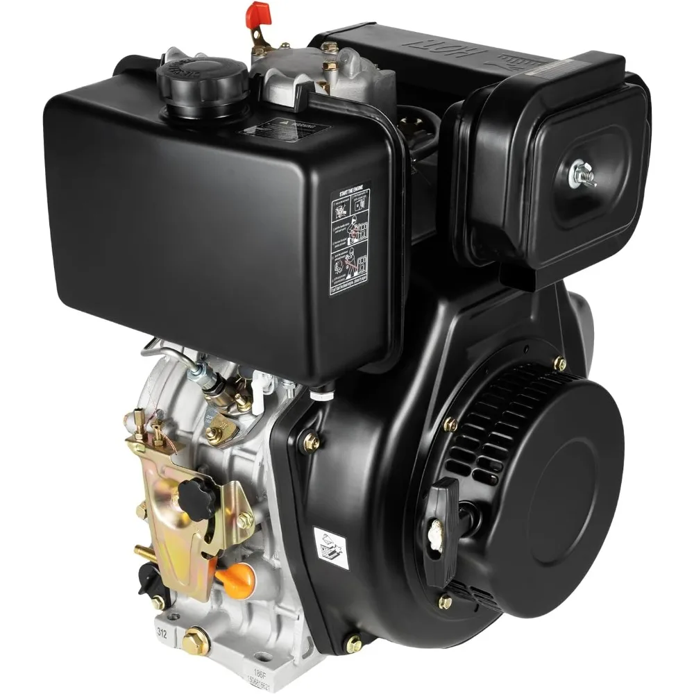 

4-тактный дизельный двигатель мощностью 10 л.с., одноцилиндровый дизельный двигатель с воздушным охлаждением, 418 куб.см, дизельный двигатель с вертикальным валом, газовый двигатель