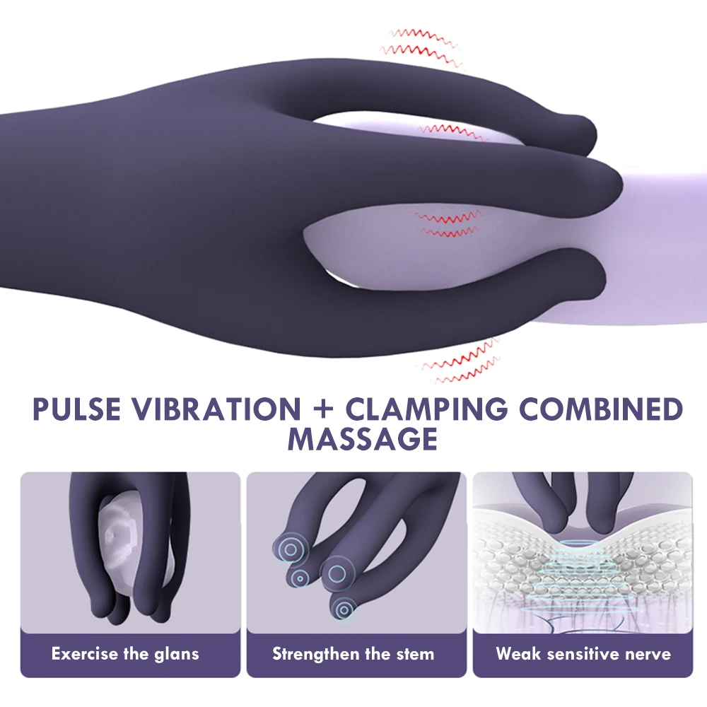 10 Modes Vibrating Massager for Men USB Rechargeable Personal Care Trainer Silent Waterproof Massage Device - view 3