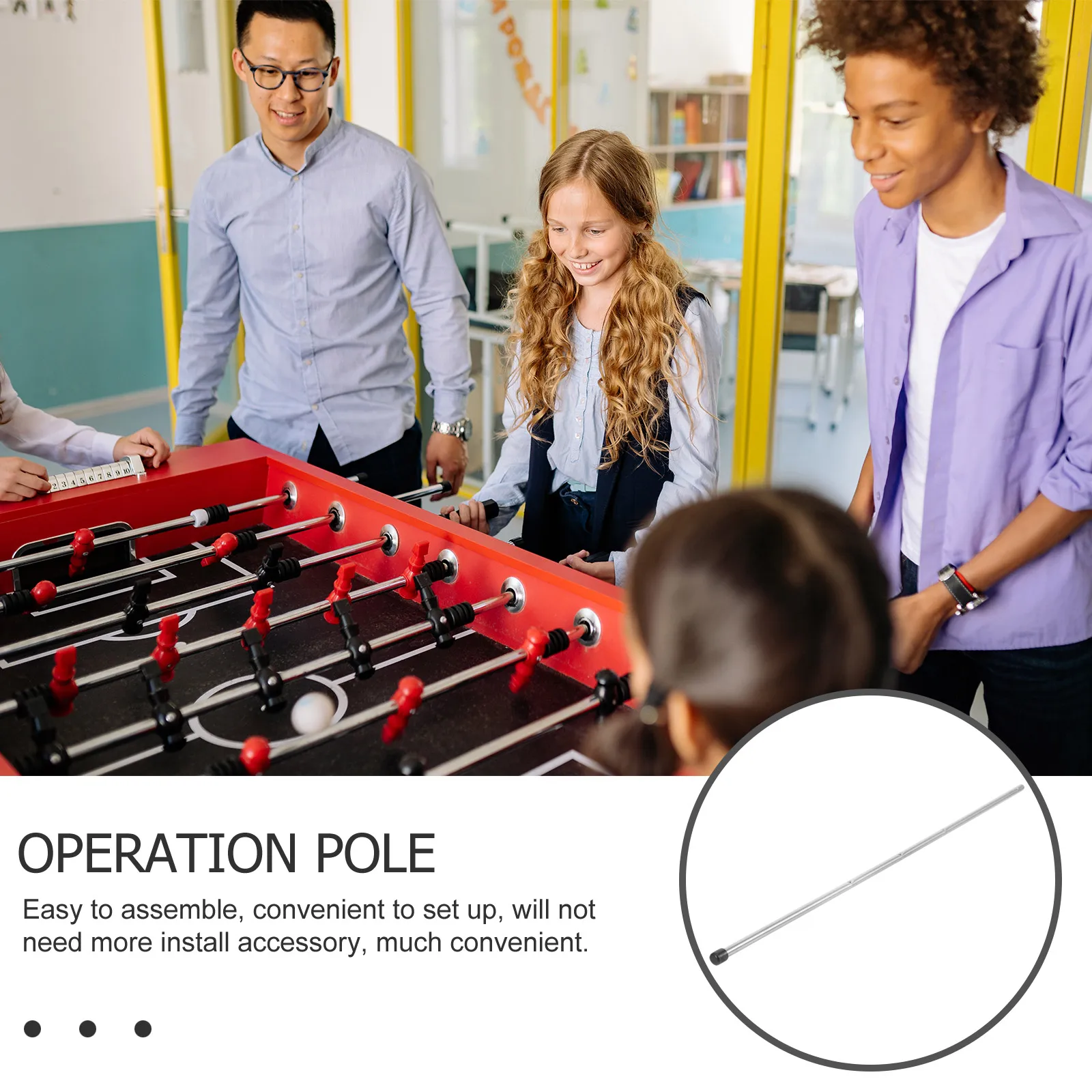 

Football Machine Rod Iron Material Durable Replacement For Foosball Table Operation Pole Table Soccer Accessory