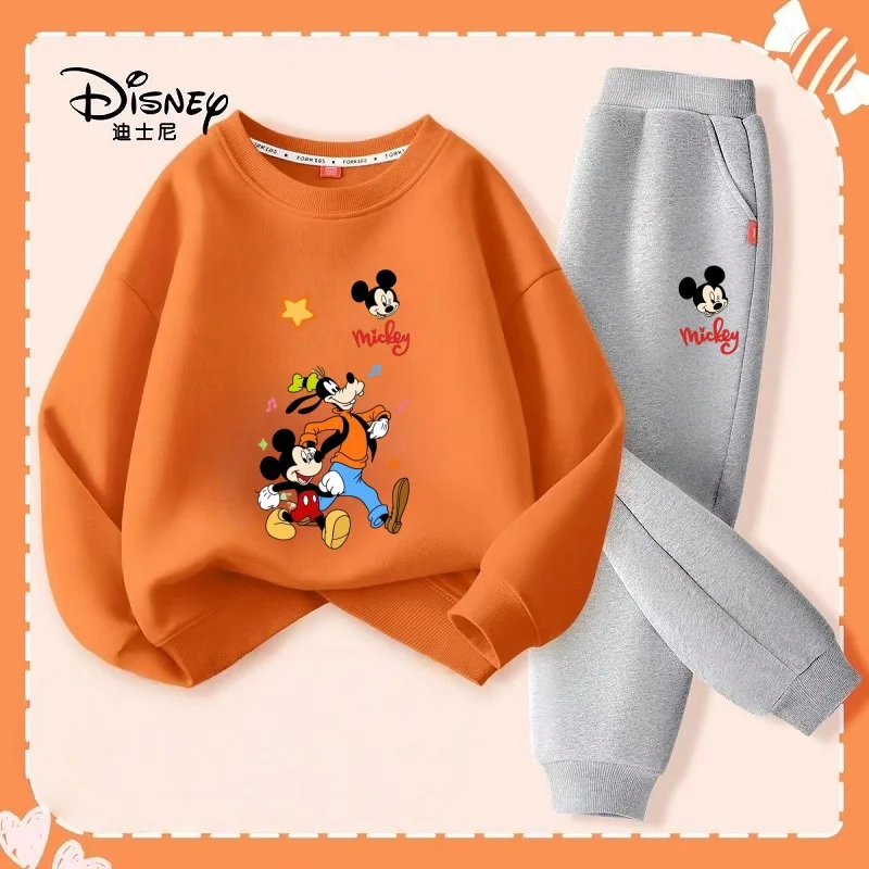 

Autumn Baby Girl Boy Clothes Set Children Disney Mickey Printing Sweatshirt Top and Pants Bottom Two Piece Suit Cotton Tracksuit