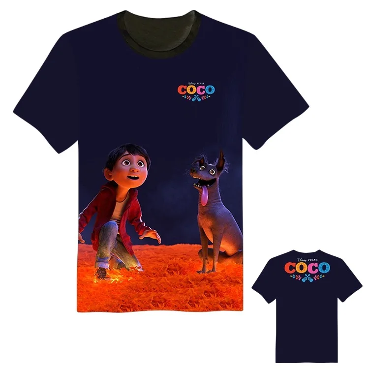 2024 Coco Cartoon T-shirt Mexican Day of the Dead Children's T-shirt Boys/Girls T-shirt Family T-shirt, plus size for adults