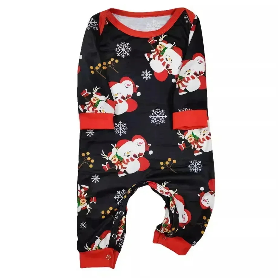 Kerst bijpassende pyjama set 2025 nieuwjaarskleding kerstman allover print volwassenen kinderen 2-delig pak baby romper kerst familie look