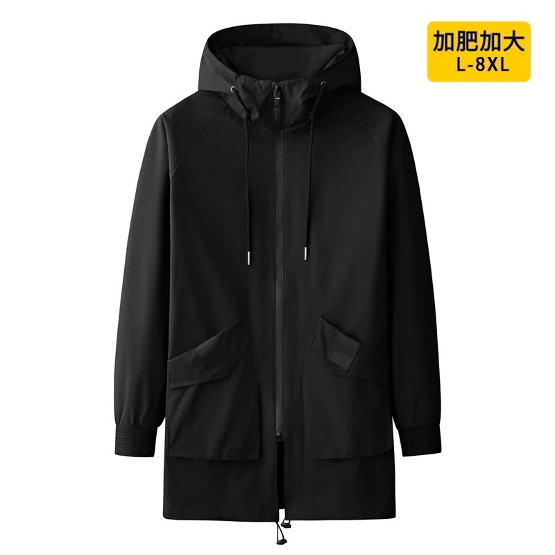 2024 autumn Mens Casual Jacket Coat Men\'s High Quality Fashion Long Trench Coat Men Trench Fashion England Style size L-8XL