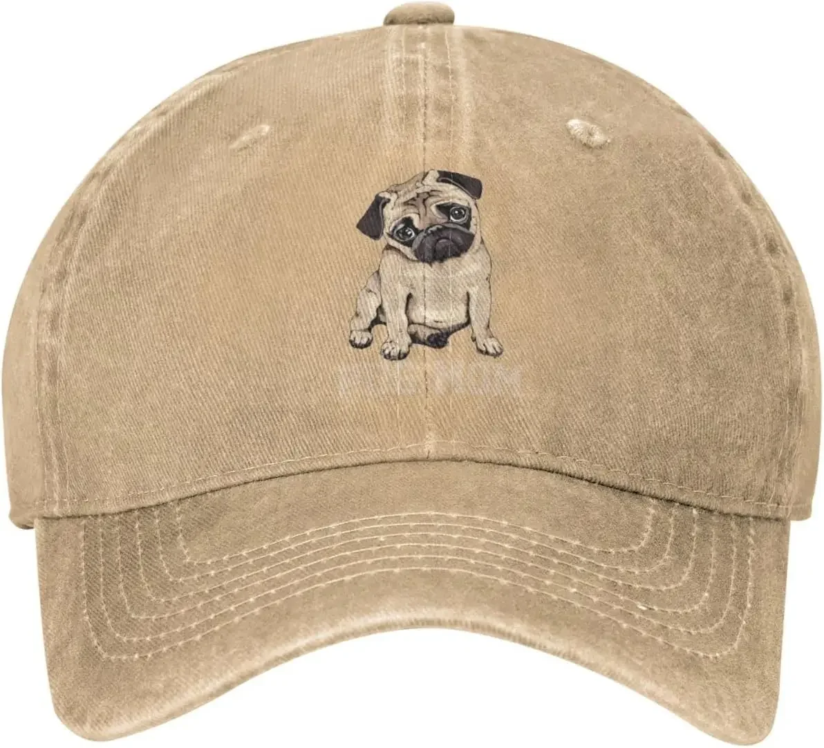 Pug Mom Dog Womens Denim Baseball Cap Mom Trucker Hat Cap for Women Unisex