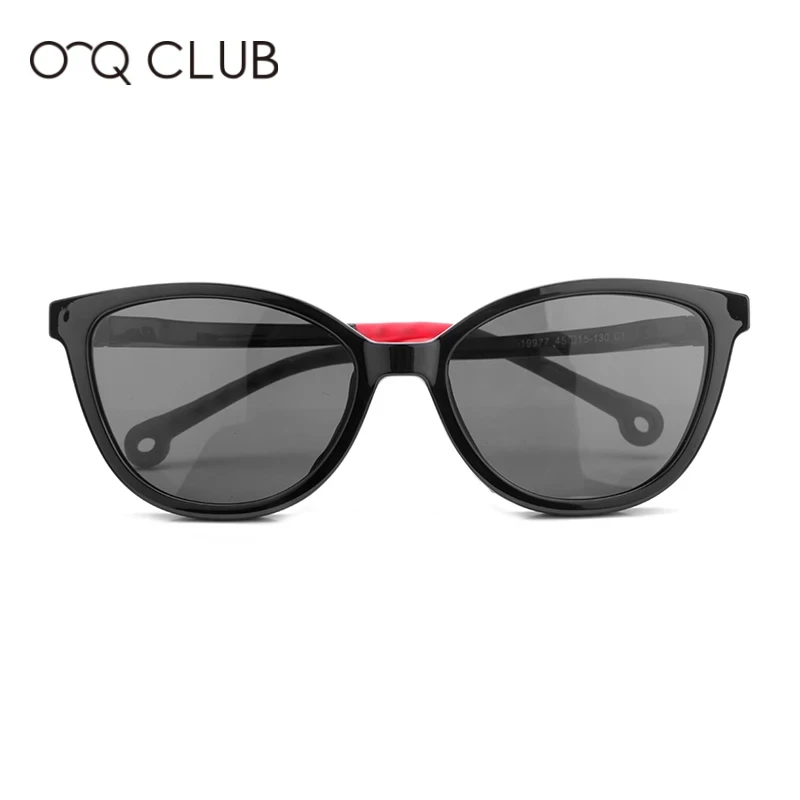 O-Q CLUB Kids Glasses Boys Girls Cat Eye Fashion Sunglasses Optical Magnetic Clip On Polarized UV400 Eyeglasses Frames 19977