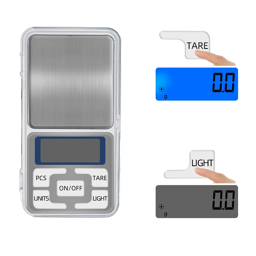 100g/200g/300g/500g/1000g 0.01g /0.1g Mini Digital Scale Electronic Balance LCD Display Jewelry Kitchen Weighing with Backlight