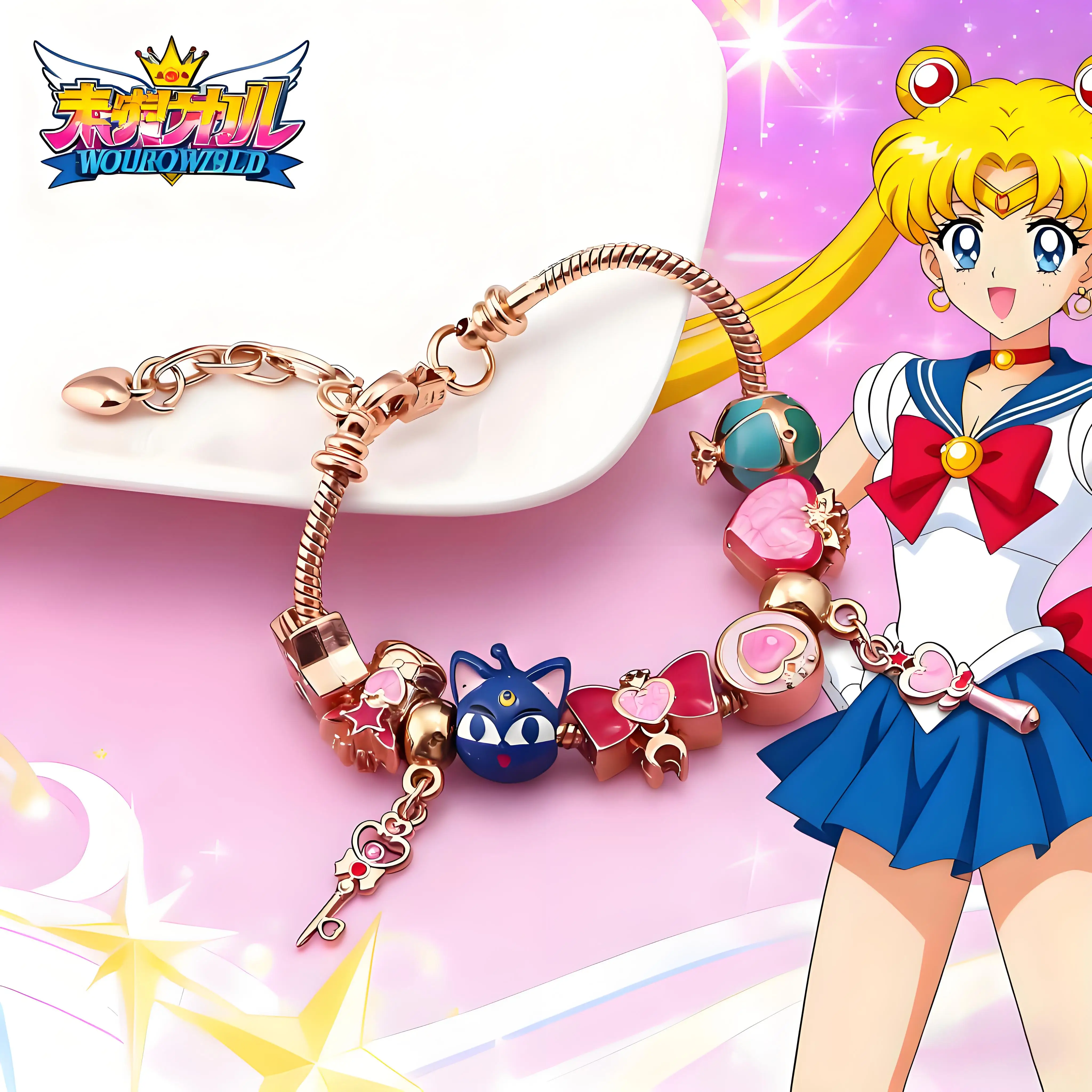 سوار لطيف للنساء - سوار على شكل قلب ونجمة من المينا الذهبية، مجوهرات لطيفة للارتداء اليومي، هدايا الحفلات التنكرية