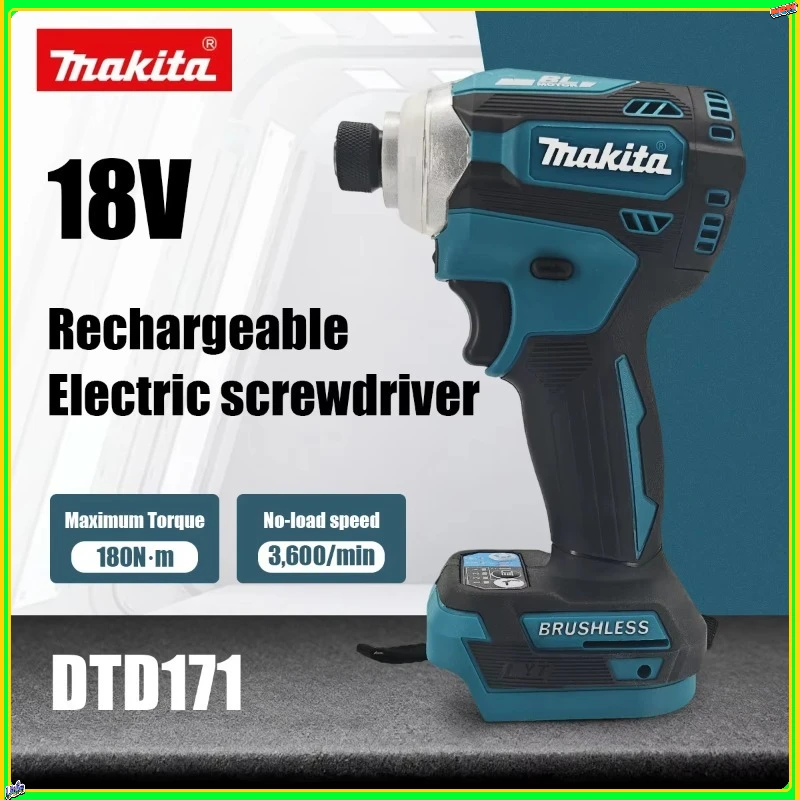 

Бесщеточный электрический шуруповерт Makita DTD171 синего цвета, компактный, перезаряжаемый, для дома и ремонта, совместим с аккумуляторами Makita