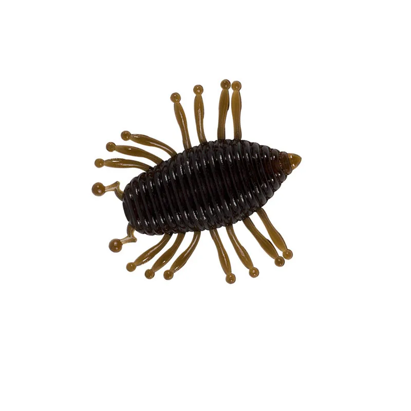 5Pcs Larva Worm Fishing Soft Lure Floating illex woodlouse gambit 30mm/1.1g Silicone Artificial Surface Swimbait bass trout