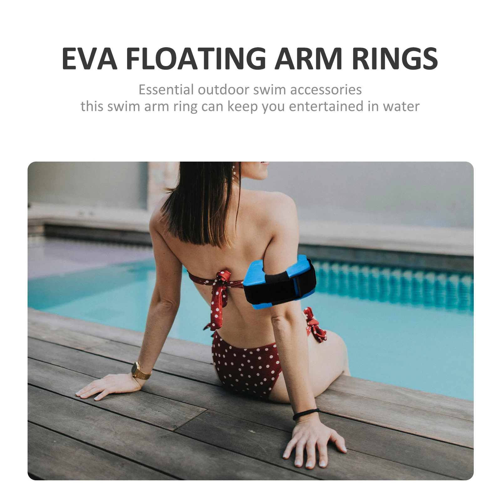 

2Pcs Kids Swim Arm Floaties Eva Floating Rings Pool Beach Party Accessory Arm Floaties Swim Training Accessory