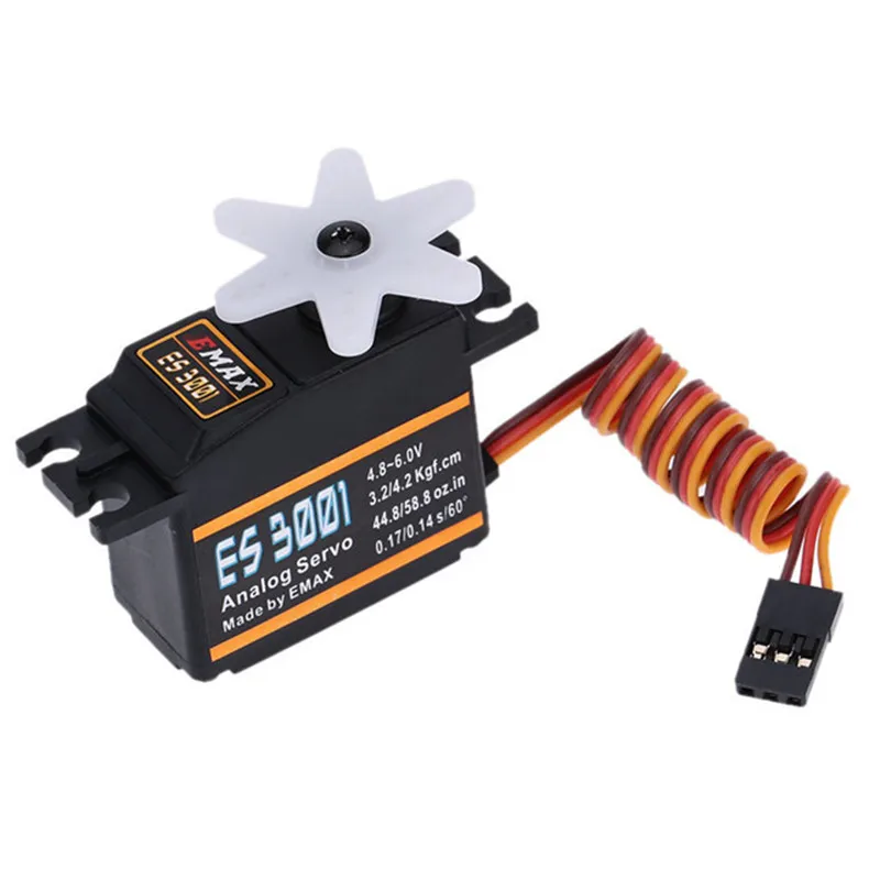 Servomoteur standard EMAX ES3001, télécommande, voiture RC, hélicoptère, bateau, avion, ES08A, ES08MA, ES08MD, 43g, 1 pièce