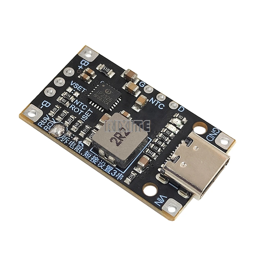 Module Boost de Charge de batterie au Lithium type-c USB 2-3S BMS 15W 8.4V 12.6V 1,5a avec Support équilibré Charge rapide avec indicateur