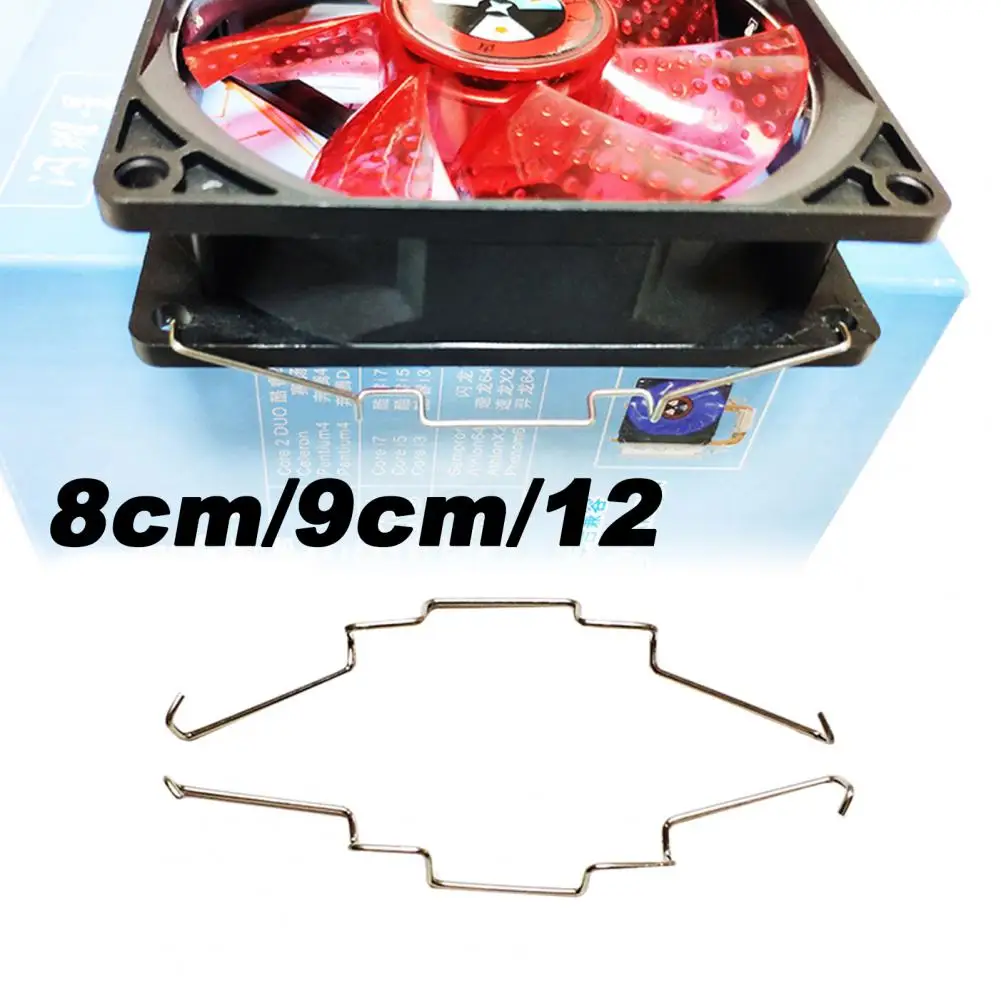 1 Pair Useful Fixing Buckle Stainless Steel Connection Buckle Good Hardness High Strength CPU Cooling Fan Hard Clips